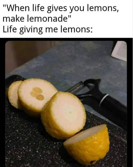 When Life Give You Lemon Funny Meme