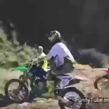 Unbelievable Dirt Bike Stunt Over Rock